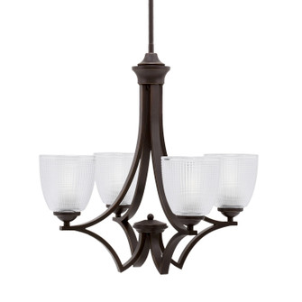 Zilo Four Light Chandelier in Dark Granite (200|564-DG-500)