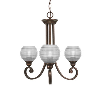 Curl Three Light Chandelier in Bronze (200|253-BRZ-5110)