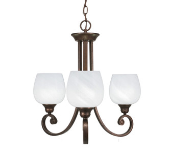 Curl Three Light Chandelier in Bronze (200|253-BRZ-4811)