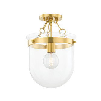 Dunbar One Light Semi Flush Mount in Aged Brass (428|H763601-AGB)