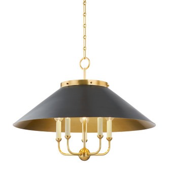 Clivedon Five Light Chandelier in Aged Brass/Distressed Bronze (70|MDS1403-AGB/DB)