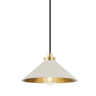 Clivedon One Light Pendant in Aged Brass (70|MDS1401-AGB/OW)