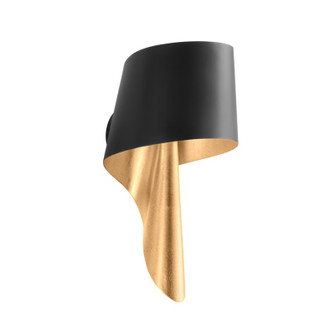 Lucia One Light Wall Sconce in Vintage Gold Leaf And Soft Black (68|348-01-VGL/SBK)