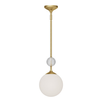 Celia One Light Pendant in Brushed Gold/Opal Glass (452|PD415308BGOP)