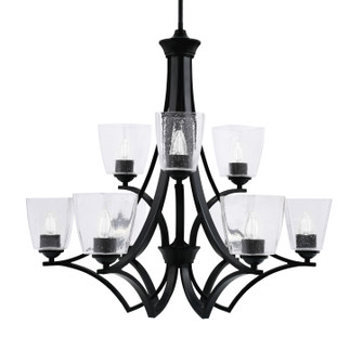 Zilo Nine Light Chandelier in Matte Black (200|569-MB-461)