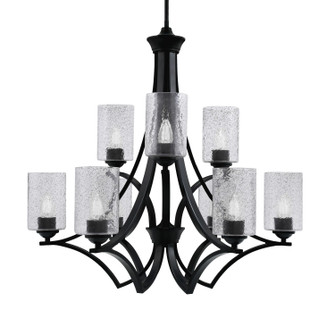 Zilo Nine Light Chandelier in Matte Black (200|569-MB-3002)