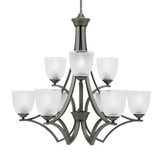 Zilo Nine Light Chandelier in Graphite (200|569-GP-500)