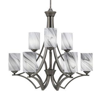 Zilo Nine Light Chandelier in Graphite (200|569-GP-3009)