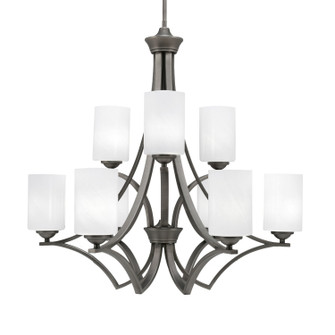 Zilo Nine Light Chandelier in Graphite (200|569-GP-3001)