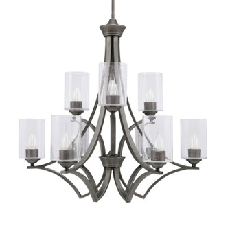 Zilo Nine Light Chandelier in Graphite (200|569-GP-300)