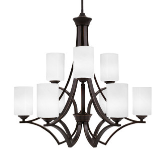 Zilo Nine Light Chandelier in Dark Granite (200|569-DG-3001)