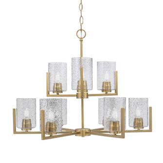 Atlas Nine Light Chandelier in New Age Brass (200|4509-NAB-3002)