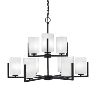 Atlas Nine Light Chandelier in Matte Black (200|4509-MB-3001)