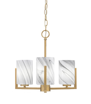 Atlas Three Light Chandelier in New Age Brass (200|4503-NAB-3009)