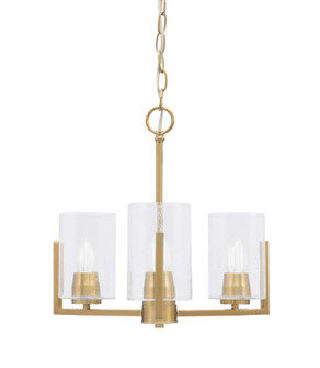 Atlas Three Light Chandelier in New Age Brass (200|4503-NAB-300)