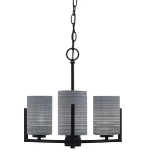 Atlas Three Light Chandelier in Matte Black (200|4503-MB-4062)