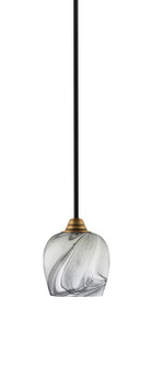 Paramount One Light Mini Pendant in Matte Black & Brass (200|3401-MBBR-4819)