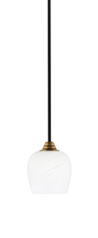 Paramount One Light Mini Pendant in Matte Black & Brass (200|3401-MBBR-4811)