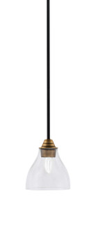 Paramount One Light Mini Pendant in Matte Black & Brass (200|3401-MBBR-4760)