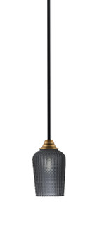 Paramount One Light Mini Pendant in Matte Black & Brass (200|3401-MBBR-4252)