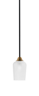 Paramount One Light Mini Pendant in Matte Black & Brass (200|3401-MBBR-4250)