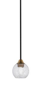 Paramount One Light Mini Pendant in Matte Black & Brass (200|3401-MBBR-4102)