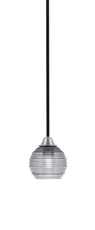 Paramount One Light Mini Pendant in Matte Black & Brushed Nickel (200|3401-MBBN-5112)