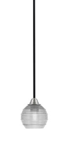 Paramount One Light Mini Pendant in Matte Black & Brushed Nickel (200|3401-MBBN-5110)