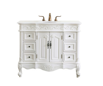 Oakland Single Bathroom Vanity in Antique white (173|VF38842AW-VW)