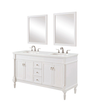 Lexington Single Bathroom Vanity in Antique White (173|VF13060DAW-VW)