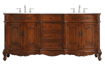 Danville Double Bathroom Vanity in Teak (173|VF10172DTK-VW)