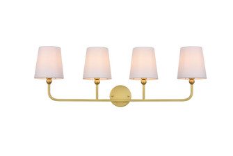 Colson Four Light Bath Sconce in Brass and Clear (173|LD7322W36BRA)