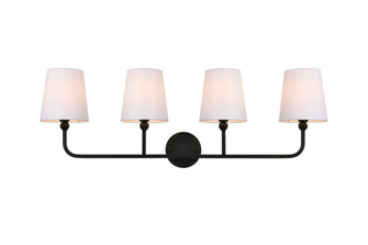 Colson Four Light Bath Sconce in Black and Clear (173|LD7322W36BLK)