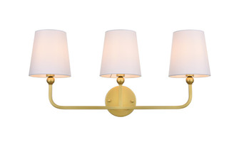 Colson Three Light Bath Sconce in Brass and Clear (173|LD7322W26BRA)