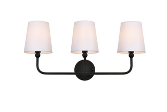 Colson Three Light Bath Sconce in Black and Clear (173|LD7322W26BLK)