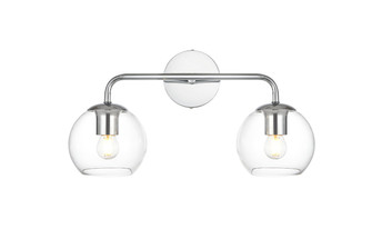 Genesis Two Light Bath Sconce in Chrome and Clear (173|LD7321W19CH)