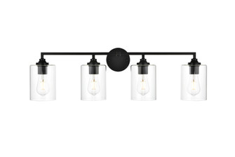 Mayson Four Light Bath Sconce in Black and Clear (173|LD7315W33BLK)