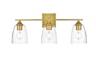 Harris Three Light Bath Sconce in Brass and Clear (173|LD7309W24BRA)