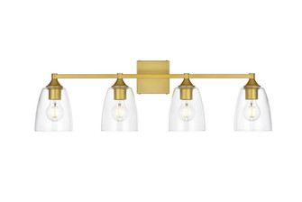 Gianni Four Light Bath Sconce in Brass and Clear (173|LD7307W32BRA)