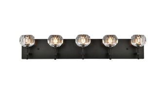 Graham Five Light Wall Sconce in Black and Clear (173|3509W32BK)