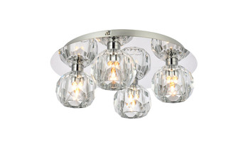 Graham Four Light Flush Mount in Chrome and Clear (173|3509F14C)