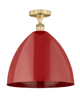 Edison One Light Semi-Flush Mount in Brushed Brass (405|616-1F-BB-MBD-16-RD)