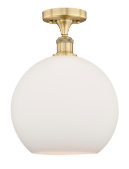 Edison One Light Semi-Flush Mount in Brushed Brass (405|616-1F-BB-G121-12)