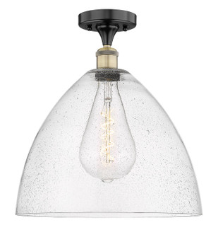 Edison One Light Semi-Flush Mount in Black Antique Brass (405|616-1F-BAB-GBD-164)