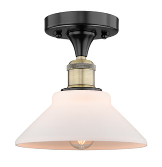 Edison One Light Semi-Flush Mount in Black Antique Brass (405|616-1F-BAB-G131)
