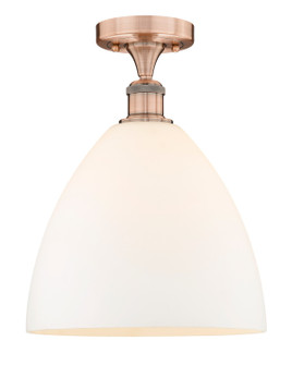 Edison One Light Semi-Flush Mount in Antique Copper (405|616-1F-AC-GBD-121)