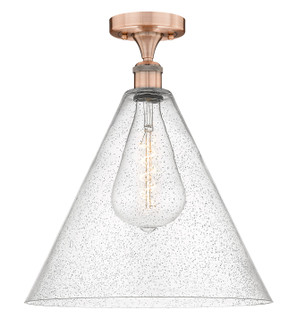 Edison One Light Semi-Flush Mount in Antique Copper (405|616-1F-AC-GBC-164)