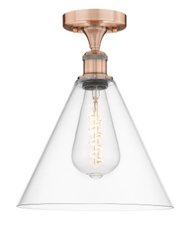 Edison One Light Semi-Flush Mount in Antique Copper (405|616-1F-AC-GBC-122)