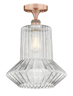 Edison One Light Flush Mount in Antique Copper (405|616-1F-AC-G212)