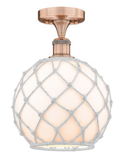 Edison One Light Semi-Flush Mount in Antique Copper (405|616-1F-AC-G121-10RW)